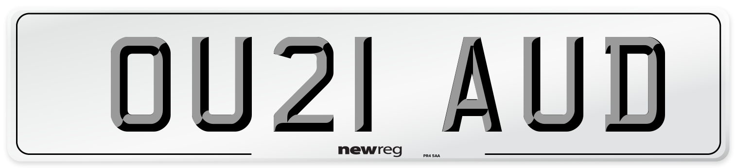 OU21 AUD Number Plate from New Reg